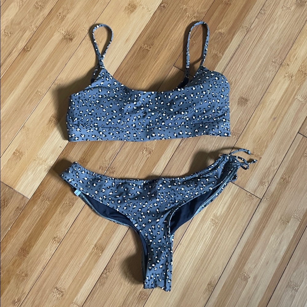 Green cheetah print Body glove Bikini Set